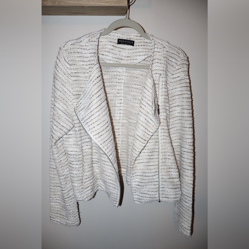 Bagatelle Collection Tweed Full Zip Blazer